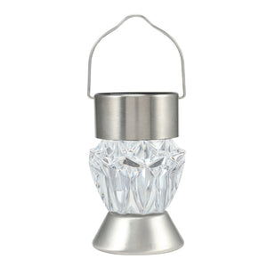 Solar LED Light Hanging Diamond Lamp Outdoor Garden Camping Lantern