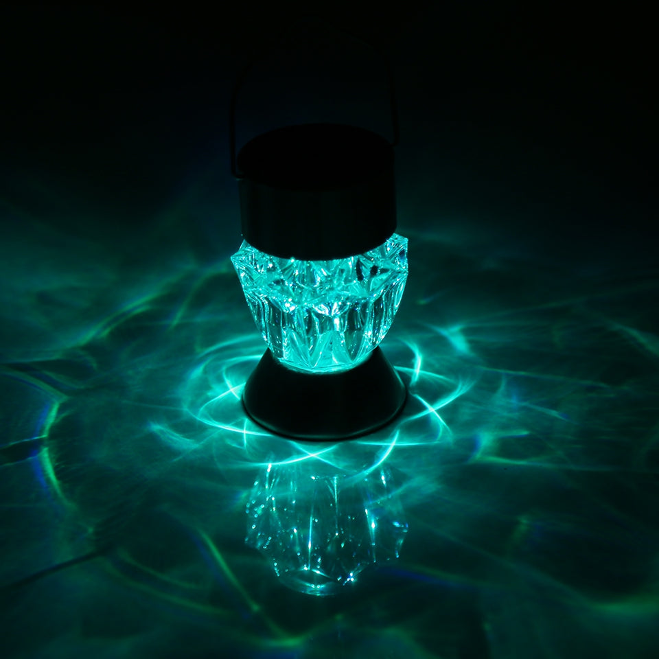 Solar LED Light Hanging Diamond Lamp Outdoor Garden Camping Lantern