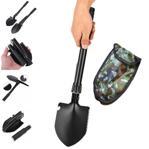 Multi-function Military Portable Folding Camping Shovel Survival Spade Trowel Dibble Pick