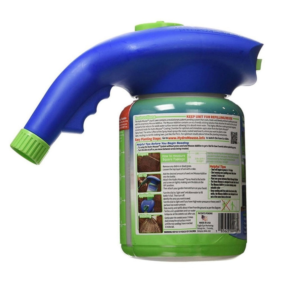 Gardening Seed Sprinkler Lawn Hydro Mousse Household Hydro Seeding System Grass Liquid Spray Device Seed Lawn Care Watering