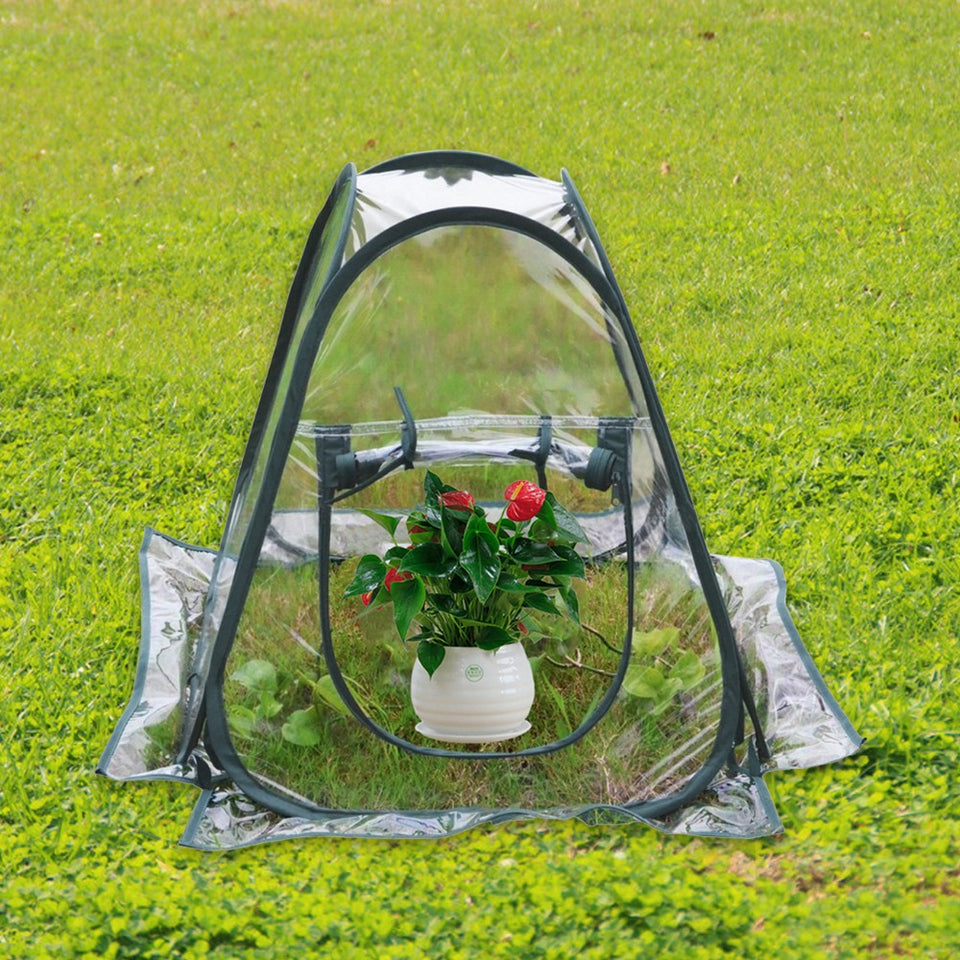 PVC Mini Greenhouse Growing Tent Plant Warm Room Garden Folding Tent